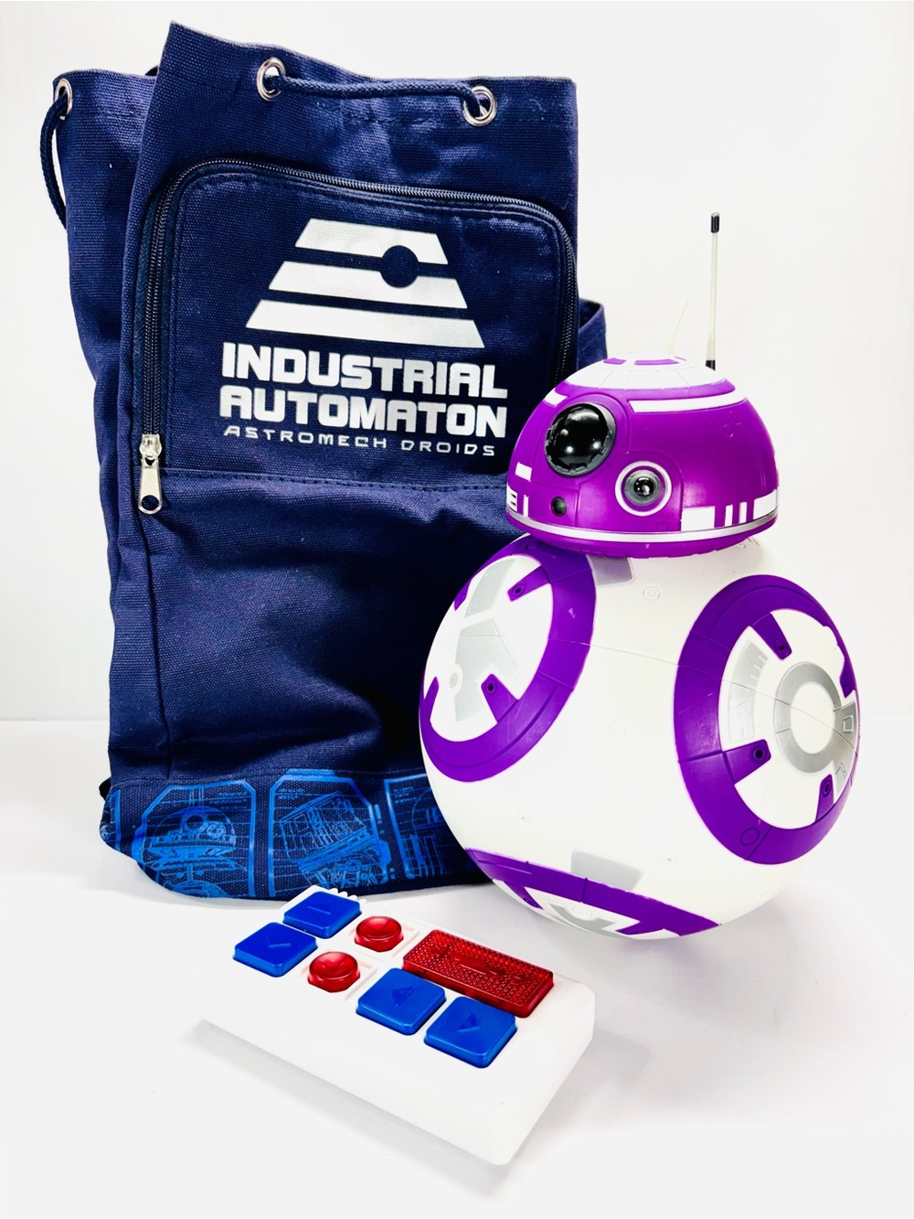 Star Wars Galaxy's Edge Droid Depot Custom Purple BB-8 /Remote With Backpack